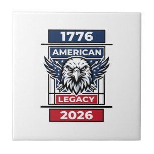 Carreau Chemise Vintage Eagle 1776 2026 Typographie Patrio