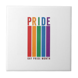 Carreau Chemise Vintage Pride Month Typographie Arc-en-cie
