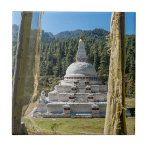 Carreau Chendebji Chorten au Bhoutan, Himalaya, Asie