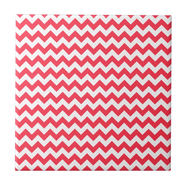 Carreau Cherry Red Chevron Zigzag (Devant)