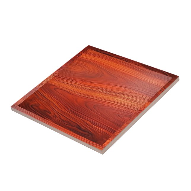 Carreau Cherry wood texture custom monoram. (Côté)