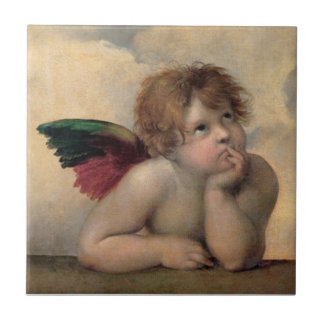 Carreau Cherub de Sistine Madonna par Raphael