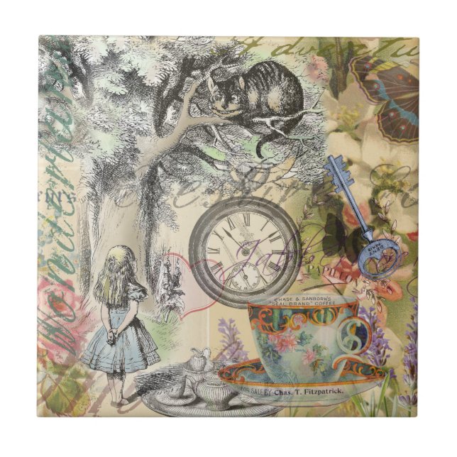 Carreau Cheshire Chat Alice Wonderland Classic (Devant)