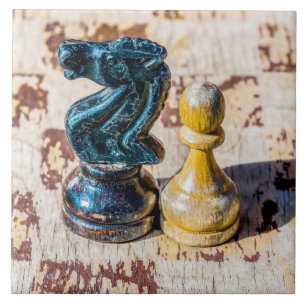 Carreau Chess Pawn et Knight - anciens combattants
