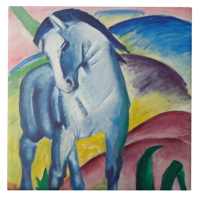 Carreau Cheval bleu (animal mignon) (par Marc Franz) (Devant)