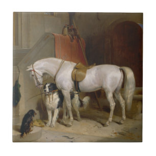 Carreau Cheval chien Favoris peinture art Landseer Proprié