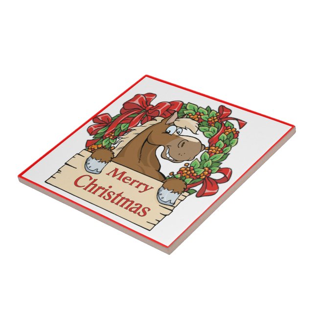 Carreau Cheval de Noël occidental avec signe de couronne (Côté)