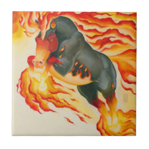Carreau Cheval du feu de cauchemar