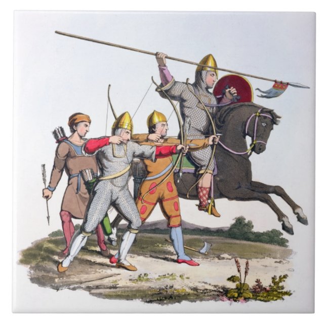 Carreau Chevalier et archers normands, 1066, 'du bras (Devant)