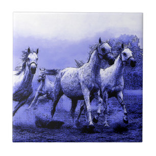 Carreau Chevaux de course et Lune Bleue