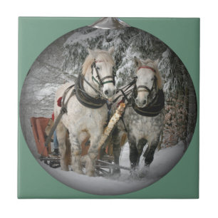 Carreau Chevaux de Noël