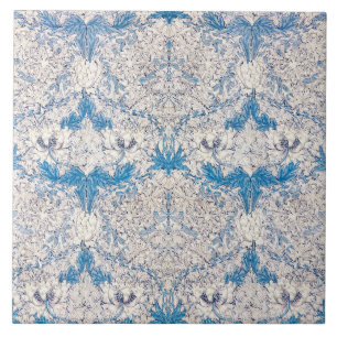 Carreau Chèvrefeuille bleu (par William Morris)