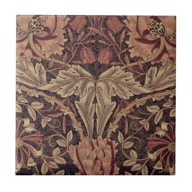Carreau Chèvrefeuille par William Morris, Fleurs de jardin (Devant)