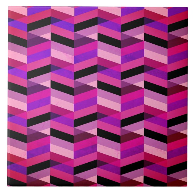 Carreau Chevron Abstrait/Herringbone | Purples et violets (Devant)