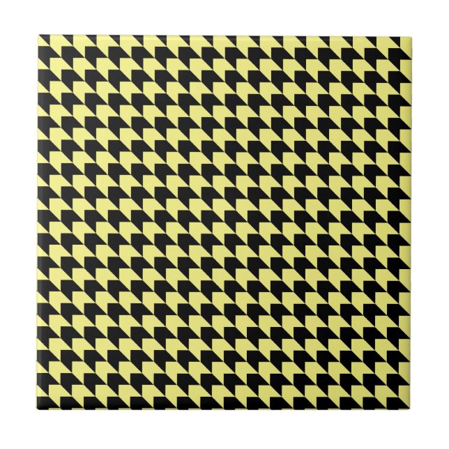 Carreau Chevron Checks Jaune et Noir (Devant)