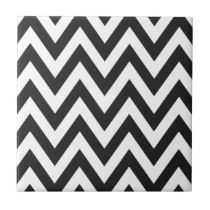 Carreau Chevron Motif noir blanc dessins géométriques