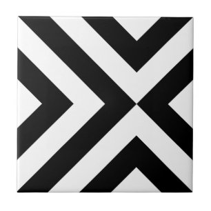 Carreau Chevrons noirs et blancs