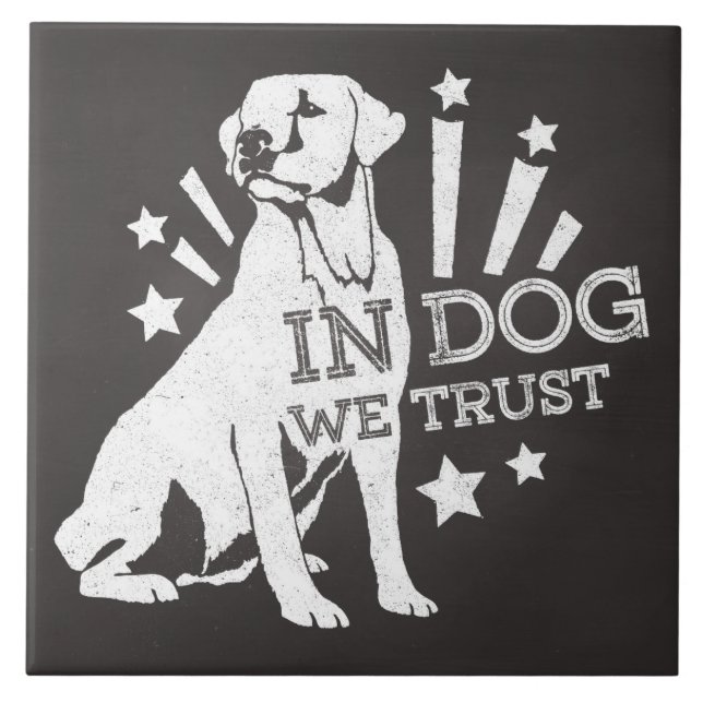 Carreau Chez le chien, nous faisons confiance au graphisme (Devant)