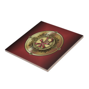 Carreau Chi-Rho Monogramme ~ Symbole chrétien P & X