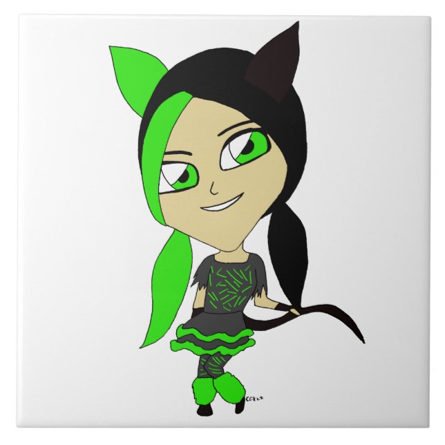 Carreau chibi catgirl (Devant)