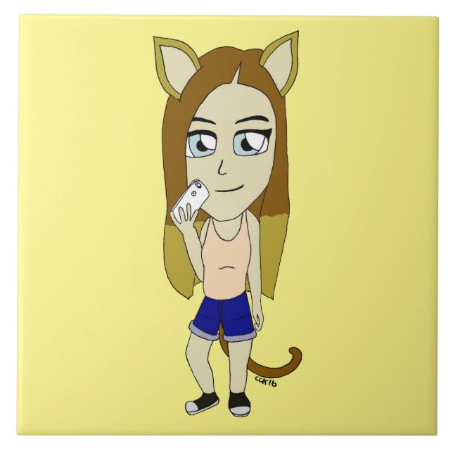 Carreau Chibi Catgirl (Devant)