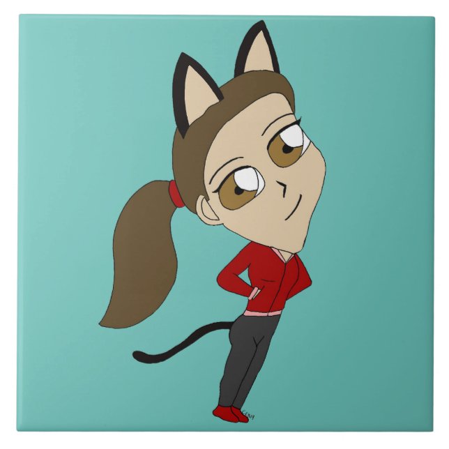 Carreau chibi catgirl (Devant)