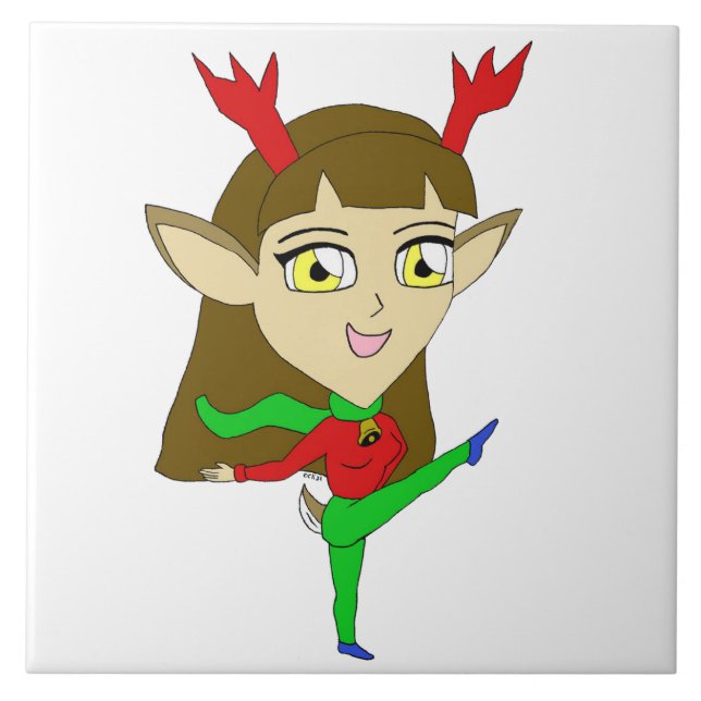 Carreau chibi danser la fille de rennes (Devant)