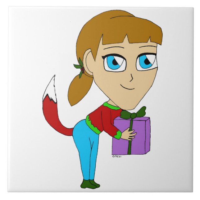 Carreau chibi foxy fille (Devant)