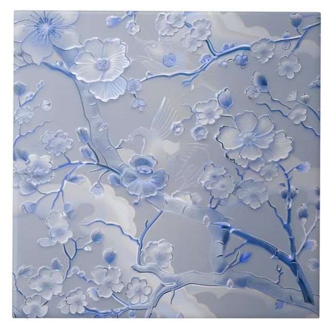 Carreau Chic carrelage de cloisonne bleu clair (Devant)