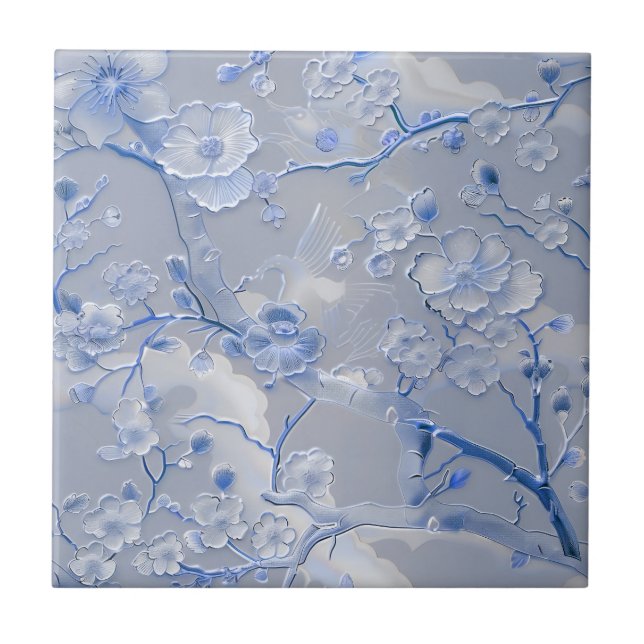 Carreau Chic carrelage de cloisonne bleu clair (Devant)