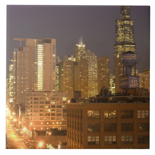Carreau Chicago, Illinois, Skyline depuis West Loop à (Devant)