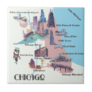 Carreau Chicago la Géorgie accentue la carte