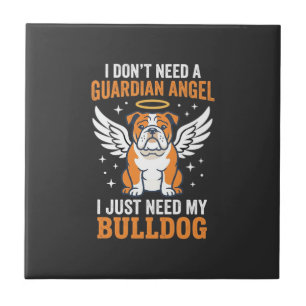 Carreau Chien ange gardien Bouledogue