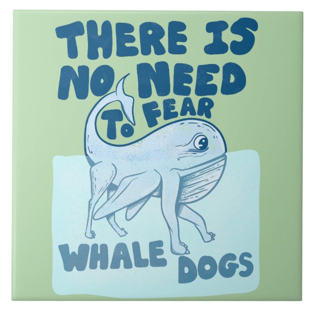 Carreau Chien baleine créature drôle (Devant)