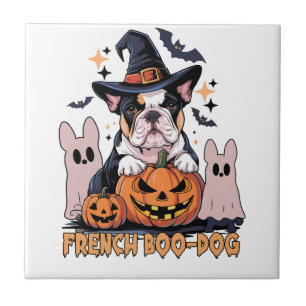 Carreau Chien Boo Français Mignon Frenchie Halloween Fantô