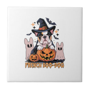 Carreau Chien Boo Français Mignon Frenchie Halloween Fantô
