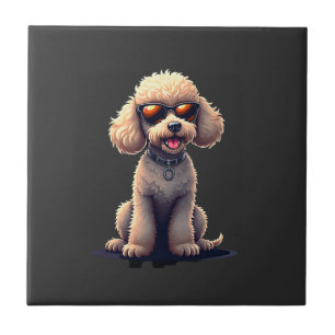 Carreau Chien Caniche Drôle Amateur Animaux Graphique Chie