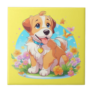 Carreau Chien chiot mignon