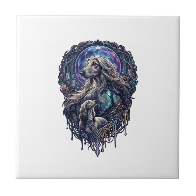 Carreau Chien Crystal Moon Forêt Enchantée_1 (Devant)