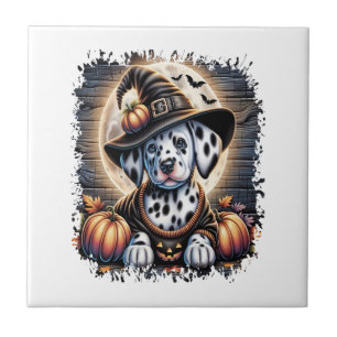 Carreau Chien Dalmatien Halloween