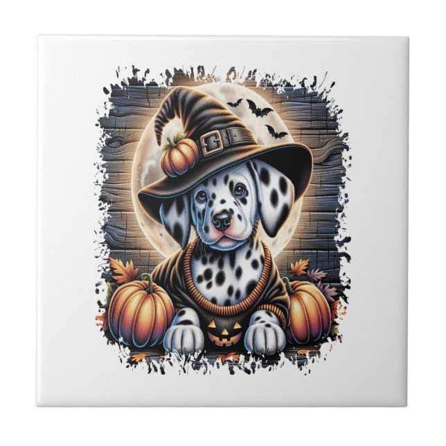 Carreau Chien Dalmatien Halloween (Devant)