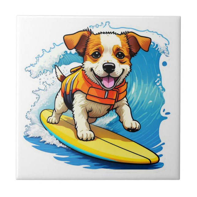 Carreau Chien de surf (Devant)