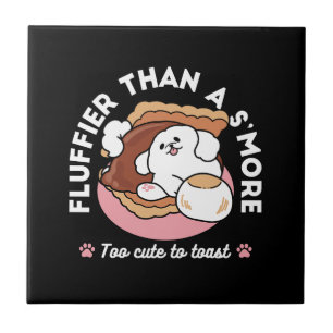 Carreau Chien drôle et design de S'more – Pun pour amateur
