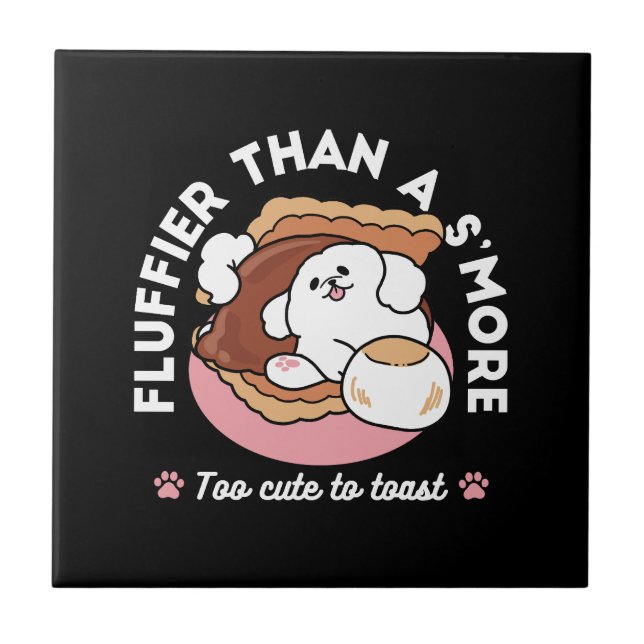 Carreau Chien drôle et design de S'more – Pun pour amateur (Devant)