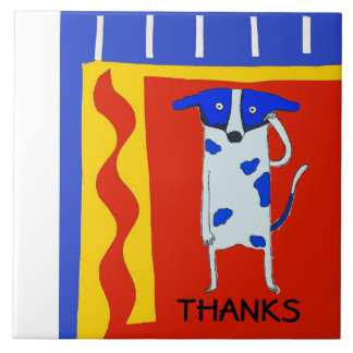 Carreau Chien, Dutch Delft Look, modifier le texte