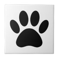 Chien Empreinte de patte Art noir et blanc