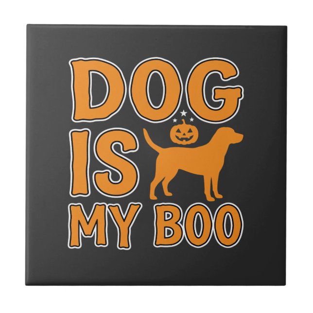 Carreau Chien Est Mon Boo Halloween Chien (Devant)