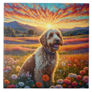 Carreau chien Golden Doodle