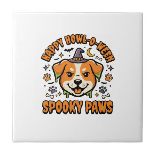 Carreau Chien Halloween Pattes Effrayantes