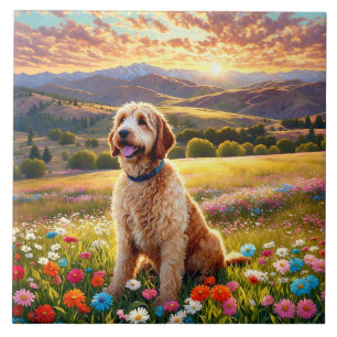 Carreau chien Labradoodle